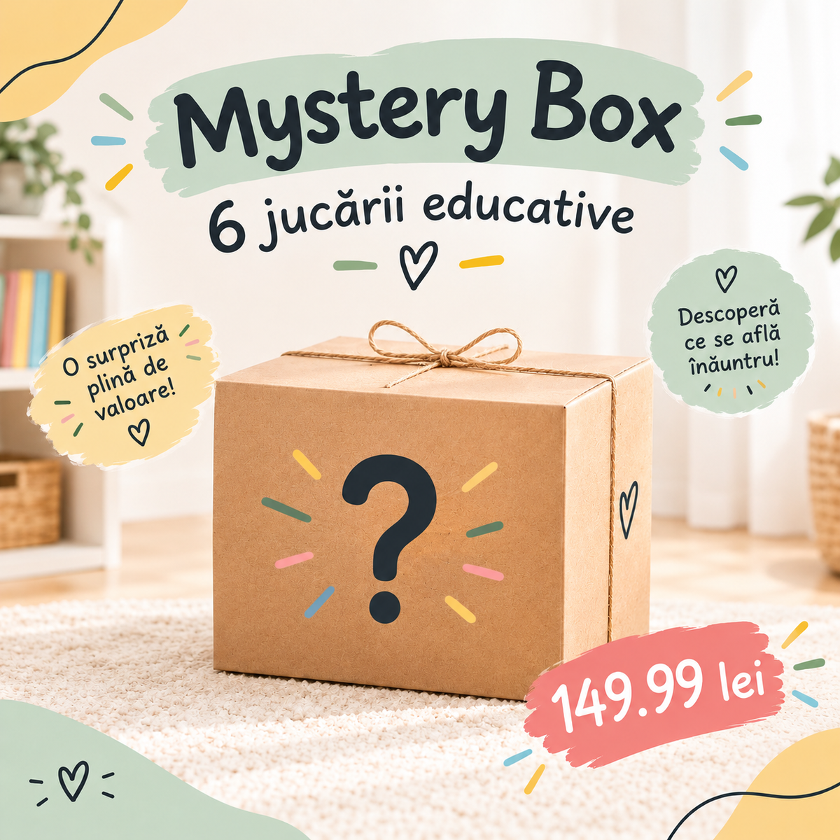 MYSTERY BOX – 6 jucării educative la un preț special!