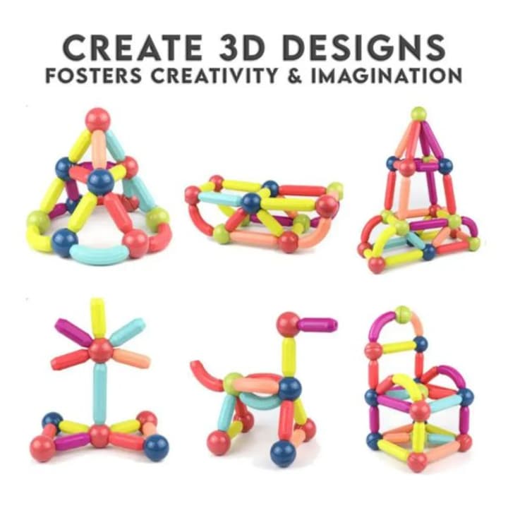 Joc construcții magnetice 3D – 42 piese