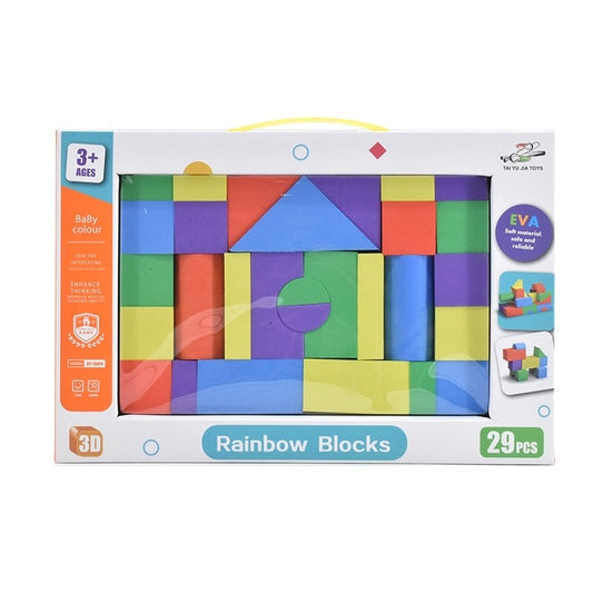 Set Cuburi de Construcții Moi din Spumă – 29 Piese