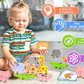 Joc Montessori de stivuit și echilibru – Set 10 animale din lemn