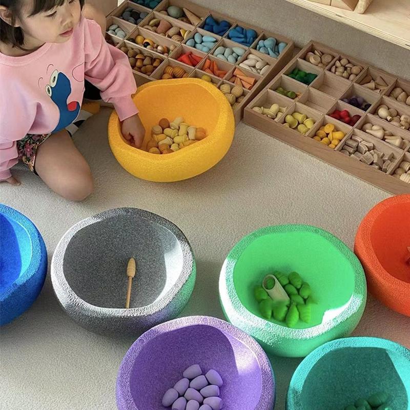 Stepping Stones – Set 6 pietre de echilibru pentru dezvoltarea motrică și integrare senzorială