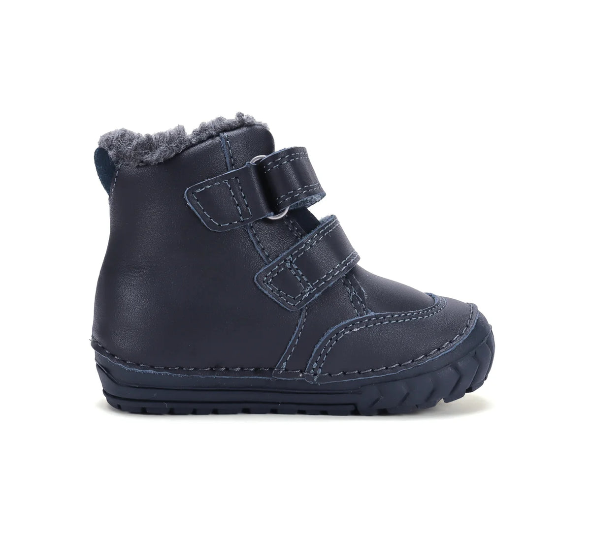 Ghete Super Îmblănite din Piele Naturală D.D.Step – Model Ursuleț, Bleumarin (material hidrofob)
