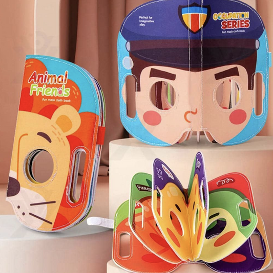 Cărticică interactivă cu măști – învață, joacă-te, explorează!