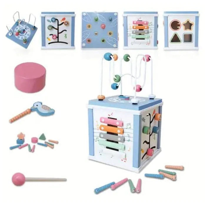 Cub din lemn cu activități Montessori – învățare prin joacă, pas cu pas