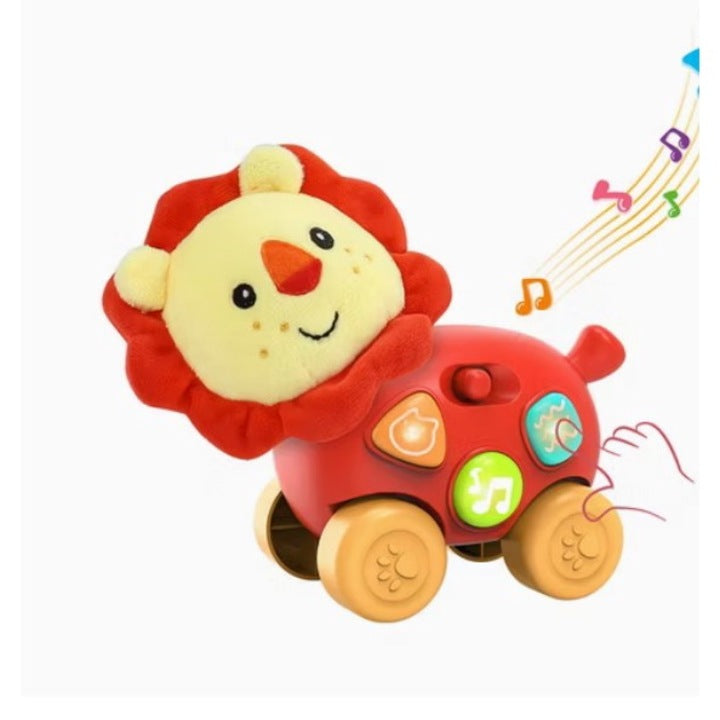 Leu muzical interactiv cu roți – joacă, muzică și explorare