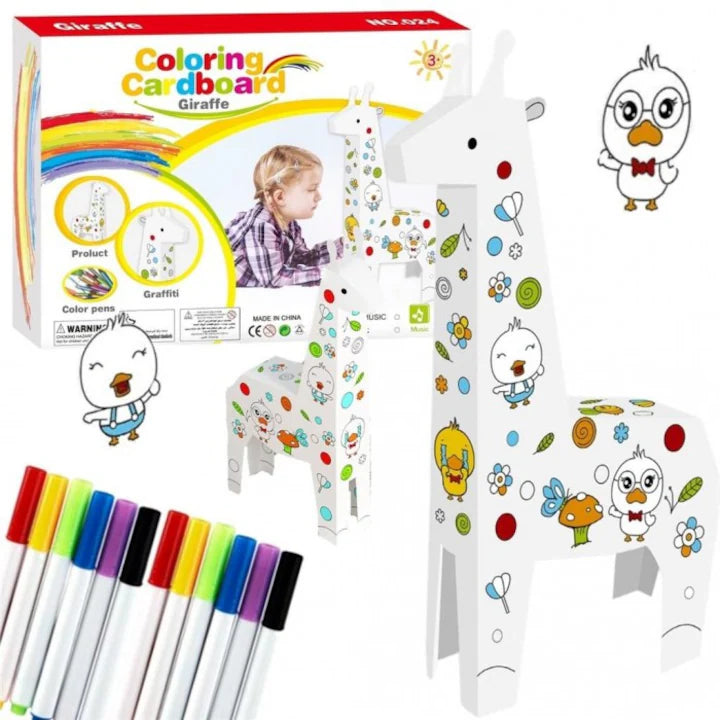 Girafă 3D cu de Asamblat și Colorat