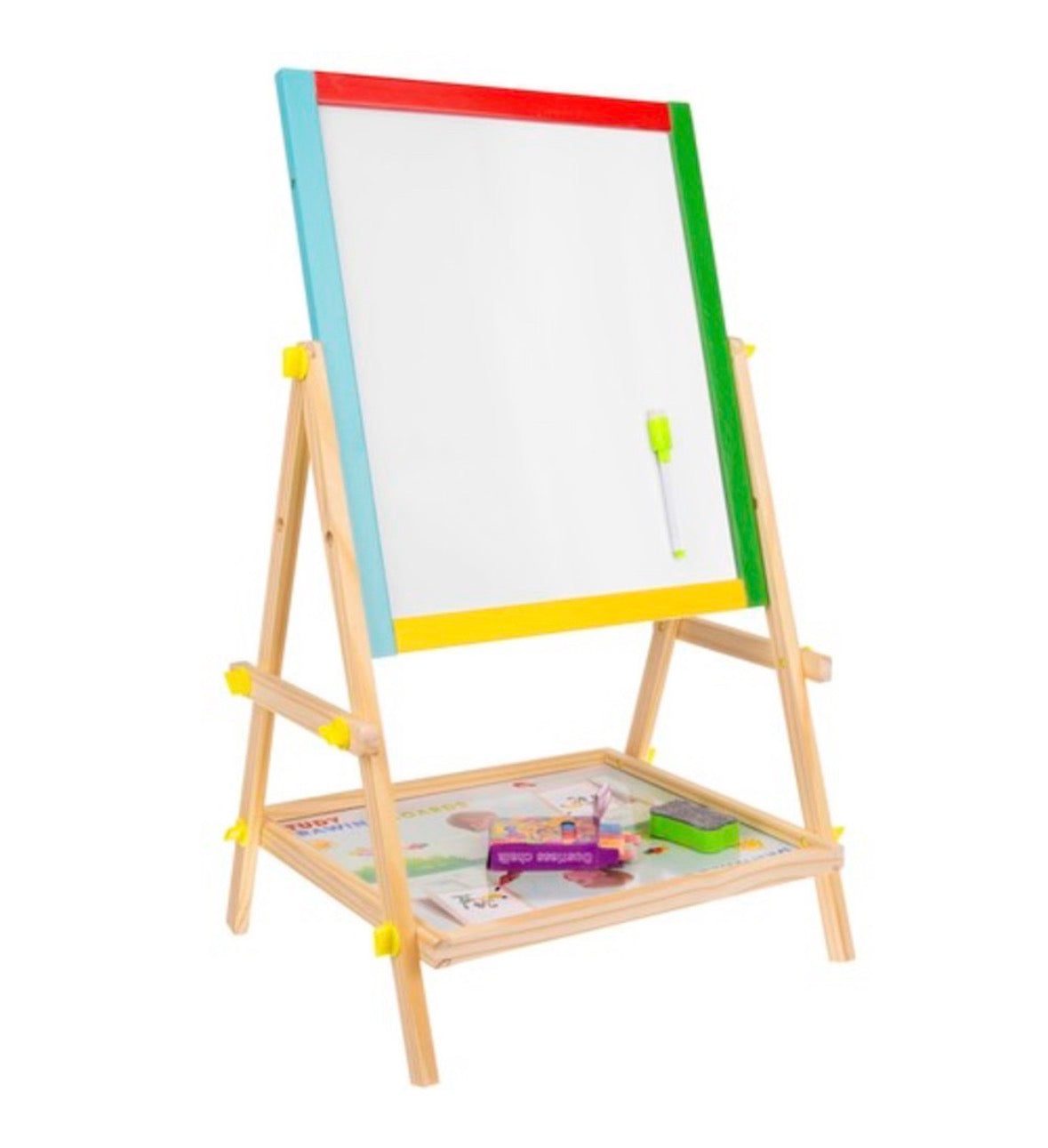Tablă educativă din lemn 2 în 1