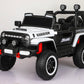 Masina Electrica pentru Copii, Off-Road, Conectare Bluetooth, telecomanda, Tractiune Spate, Lumina Intermitenta, Baterie 12V 7Ah, 120 x 63 x 68cm, Alb