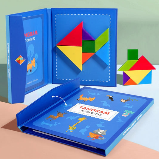 Carte magnetică cu piese din lemn Montessori (3+ani)