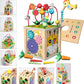 Centru educativ Montessori din lemn – Cub multifuncțional 10 în 1