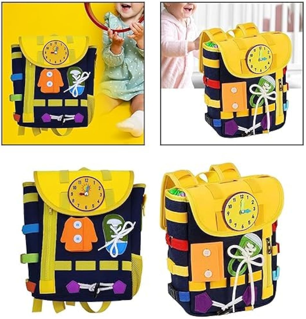 Ghiozdan Montessori Busy Board pentru copii 2-6 ani