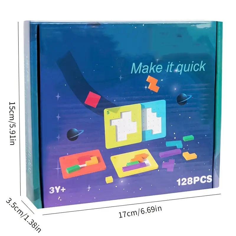Joc Interactiv – Puzzle Educativ pt. Dezvoltarea Inteligenței, Logicii și Concentrării, 128 Piese