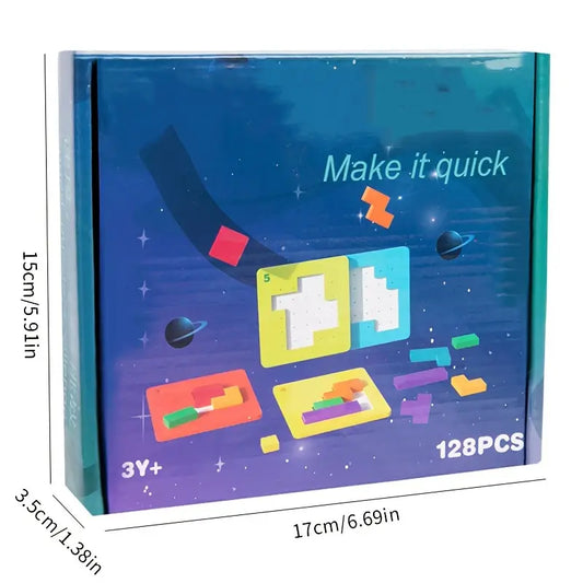 Joc Interactiv – Puzzle Educativ pt. Dezvoltarea Inteligenței, Logicii și Concentrării, 128 Piese