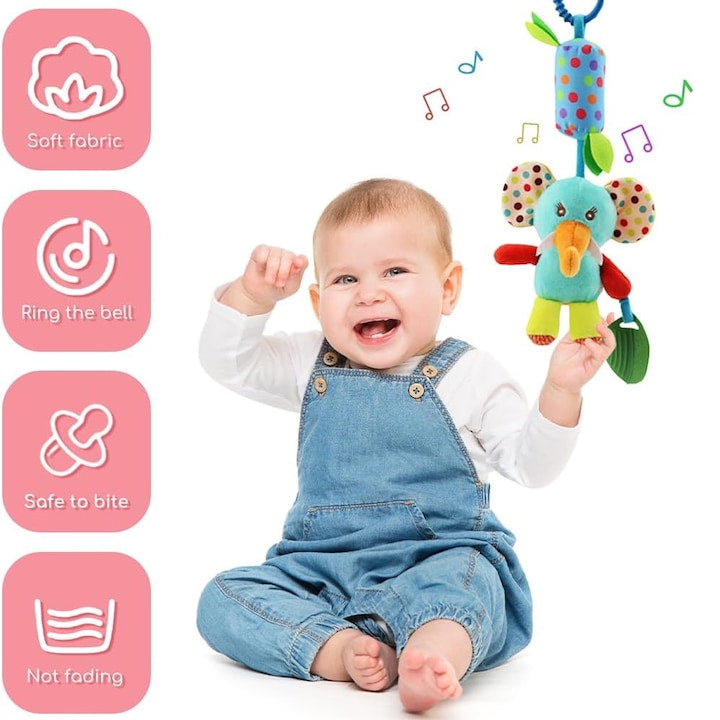 Jucărie senzorială de agățat – Elefantul vesel