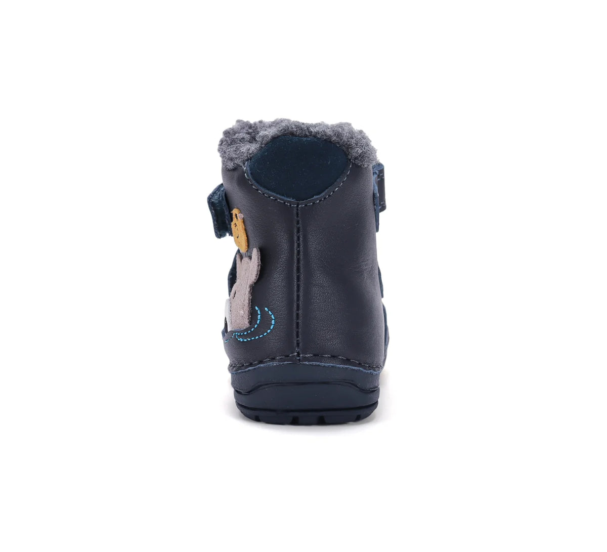 Ghete Super Îmblănite din Piele Naturală D.D.Step – Model Ursuleț, Bleumarin (material hidrofob)