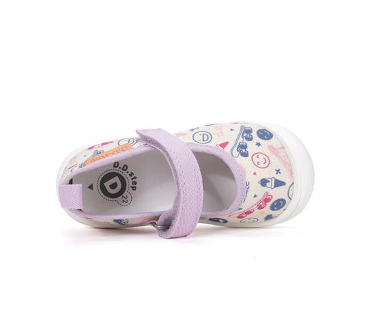 Pantofi canvas fetițe D.D. Step - Pastel Water repellence (interior/exterior)