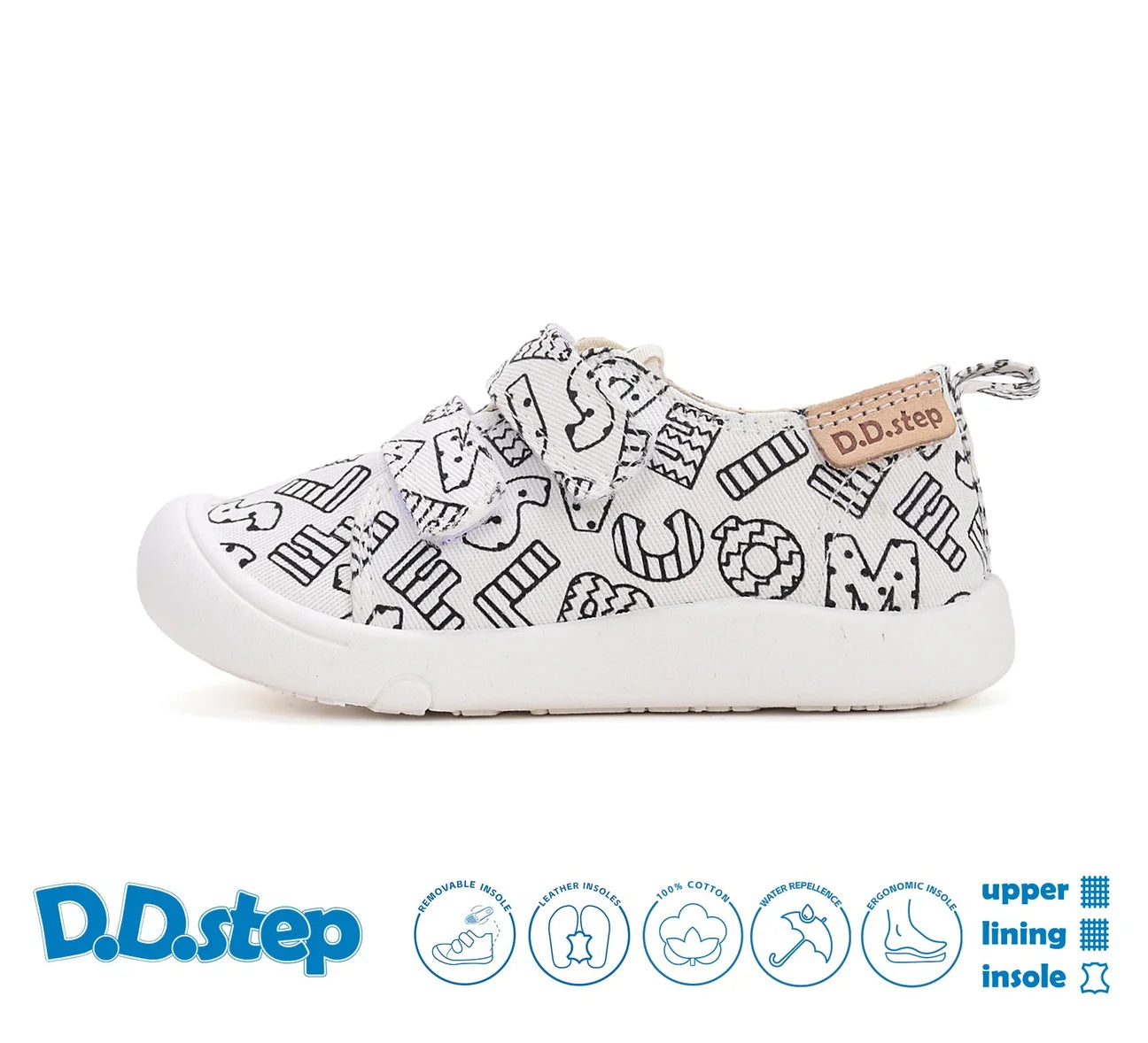 D.D.step Unisex Pantofi de pânză „Picasso Junior”