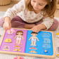 Puzzle încastru din lemn cu butoni – Îmbracă fetița și băiatul