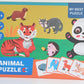 Set Educativ Puzzle Magnetic – Animale de la Zoo și Tablă de Scris