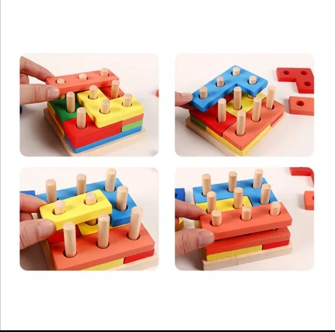 Piese Geometrice Colorate pentru Creativitate și Logică