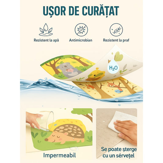 Covoraș de joacă pliabil XL - joacă sigură, activă și plină de bucurie