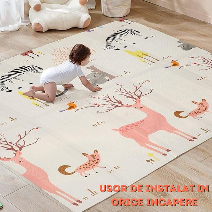 Covoraș de joacă pliabil XL - primul pas către o joacă sigură