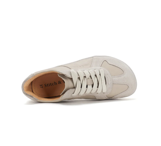 Adidași pt. Adulți - Barefoot Stitch & Walk din Piele Naturală – Cream/Off-White