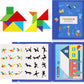 Set Tangram magnetic din lemn – joc educativ creativ pentru copii