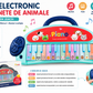 Pian electronic pentru copii cu sunete de animale și melodii