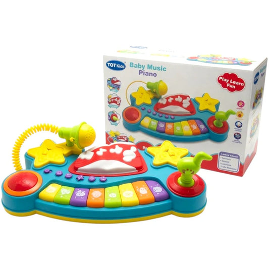 Pian muzical interactiv pt. Bebe – fiecare clapă ascunde un sunet!