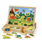 Puzzle magnetic 2 în 1 „Dinozauri” – joacă, imaginație și descoperire!