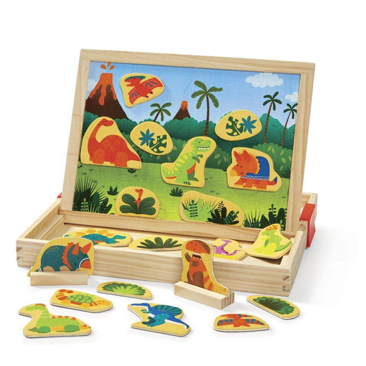Puzzle magnetic 2 în 1 „Dinozauri” – joacă, imaginație și descoperire!