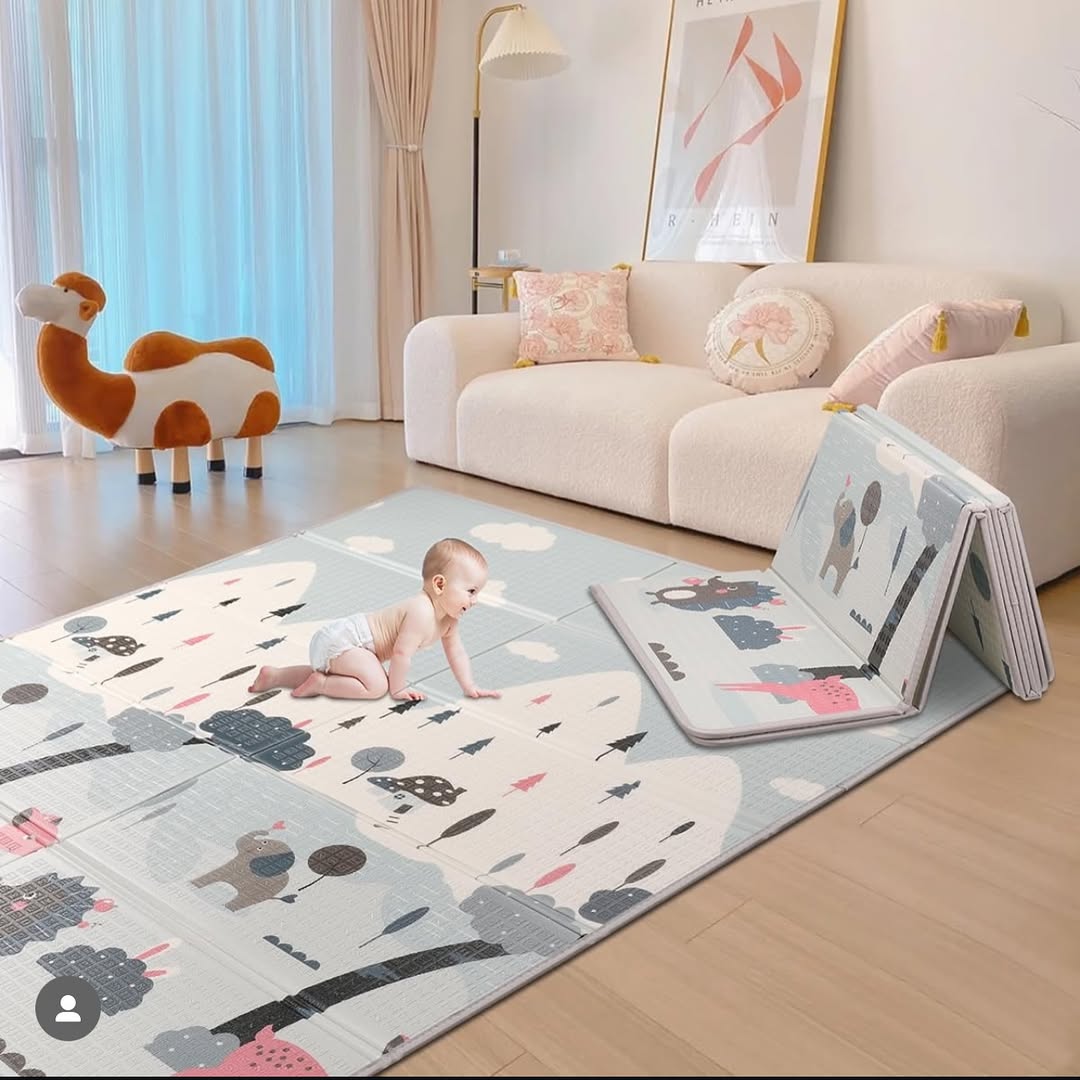 Covoraș de joacă pliabil XXL Bambi/Drumuri