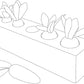 Montessori Sortator de Morcovi din Lemn