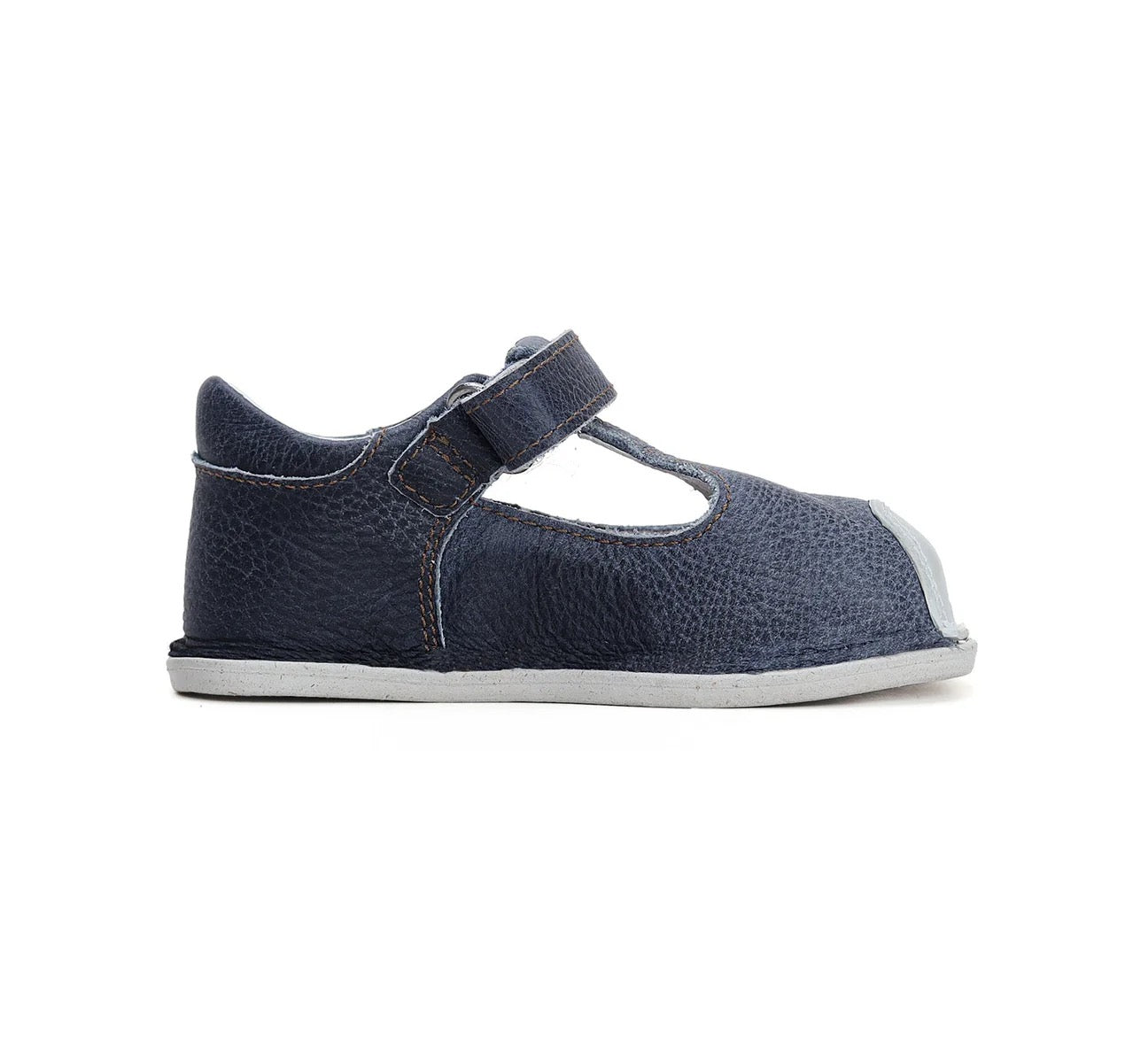 Pantofi Barefoot din Piele 100% Naturală  "Bleumarin Elegance"