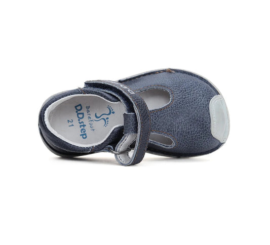Pantofi Barefoot din Piele 100% Naturală  "Bleumarin Elegance"