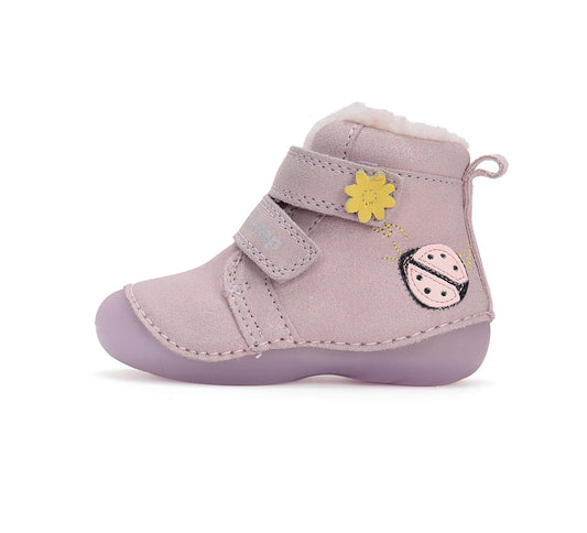 Ghete barefoot îmblănite din piele naturală -,,Buburuza”