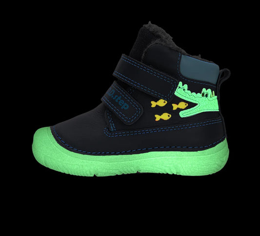 Ghete Barefoot îmblănit- ,,The Blue Crocodile''