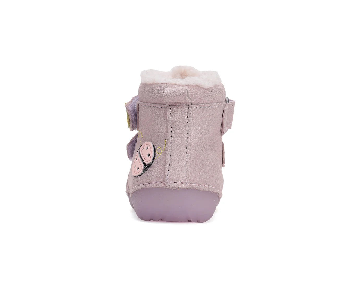 Ghete barefoot îmblănite din piele naturală -,,Buburuza”