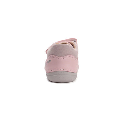 Pantofii Barefoot din piele naturalǎ - “Little Star Grey-Pink”