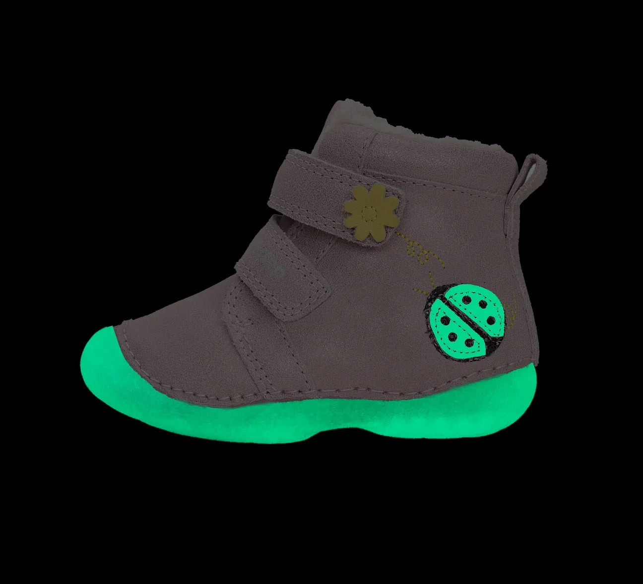 Ghete barefoot îmblănite din piele naturală -,,Buburuza”