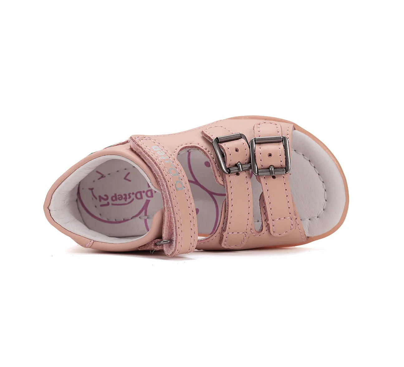 Sandale Barefoot cu flori din piele naturală