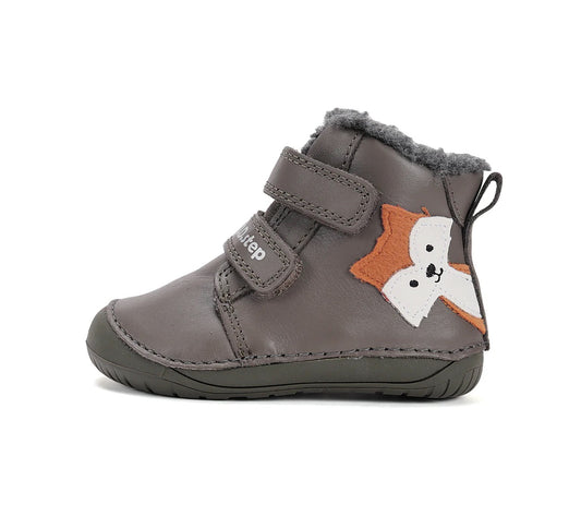 Ghete barefoot îmblănite pentru băieți – ,,Winter Fox”