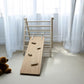 Montessori Triunghi Pikler cu Rampă de Cățărare și Tobogan din Lemn 3 in 1