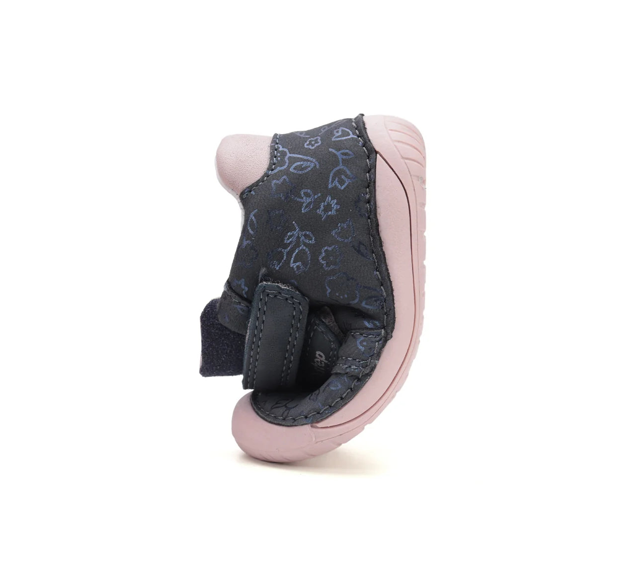 Pantofi barefoot  din piele naturală - Blue Atumn Flowers