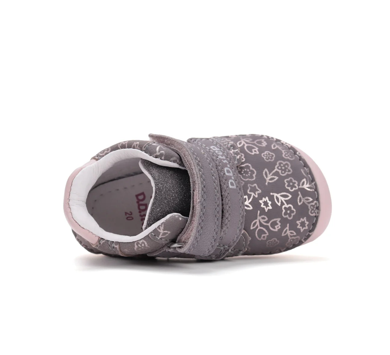 Pantofi barefoot  din piele naturală - Gold Atumn Flowers