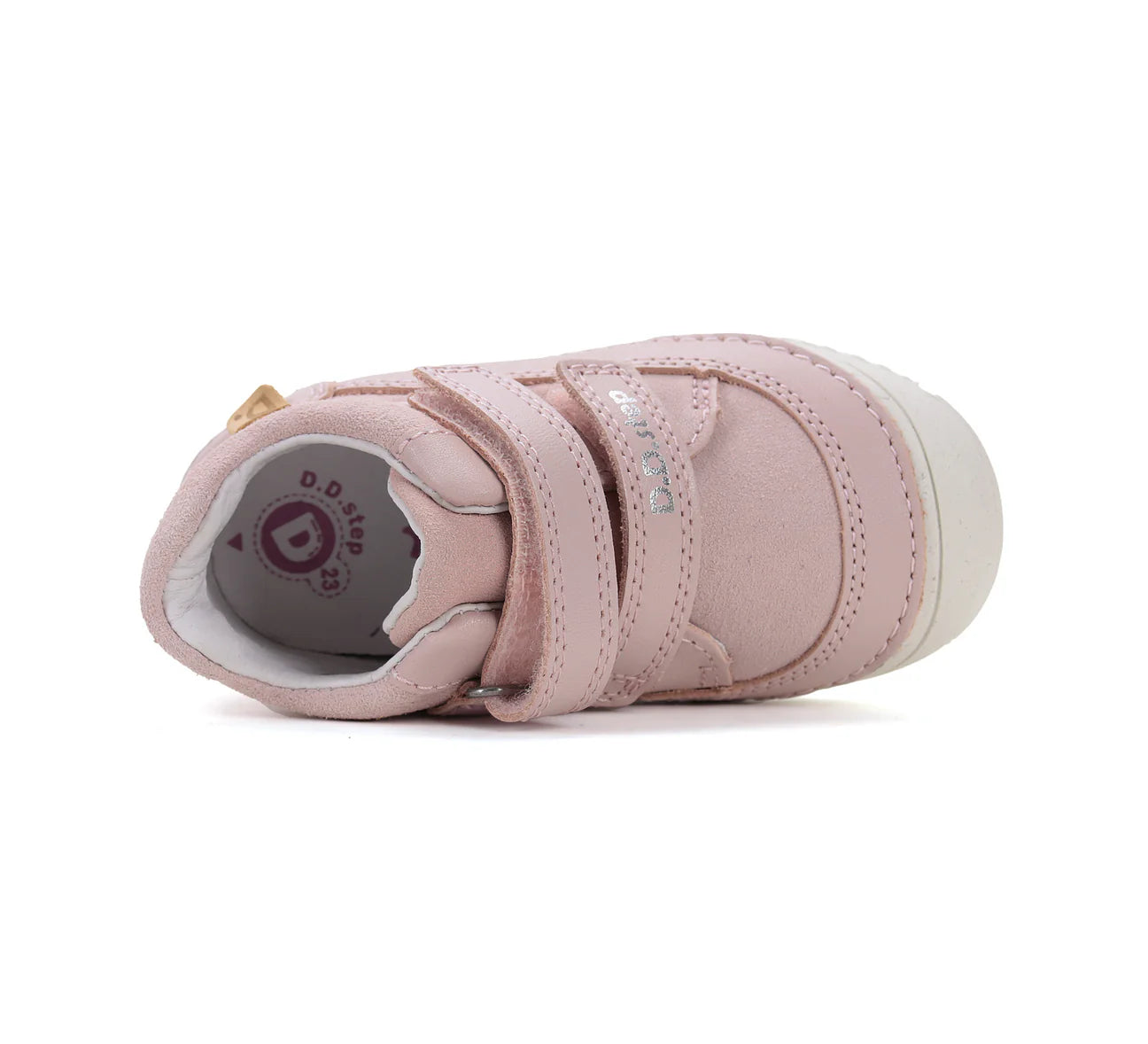 Pantofi Barefoot pentru fetițe Silver/Roz